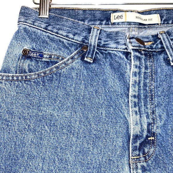 LEE VINTAGE Regular Fit Denim Blue High Waist Jeans 30 x 32 - Picture 4 of 7